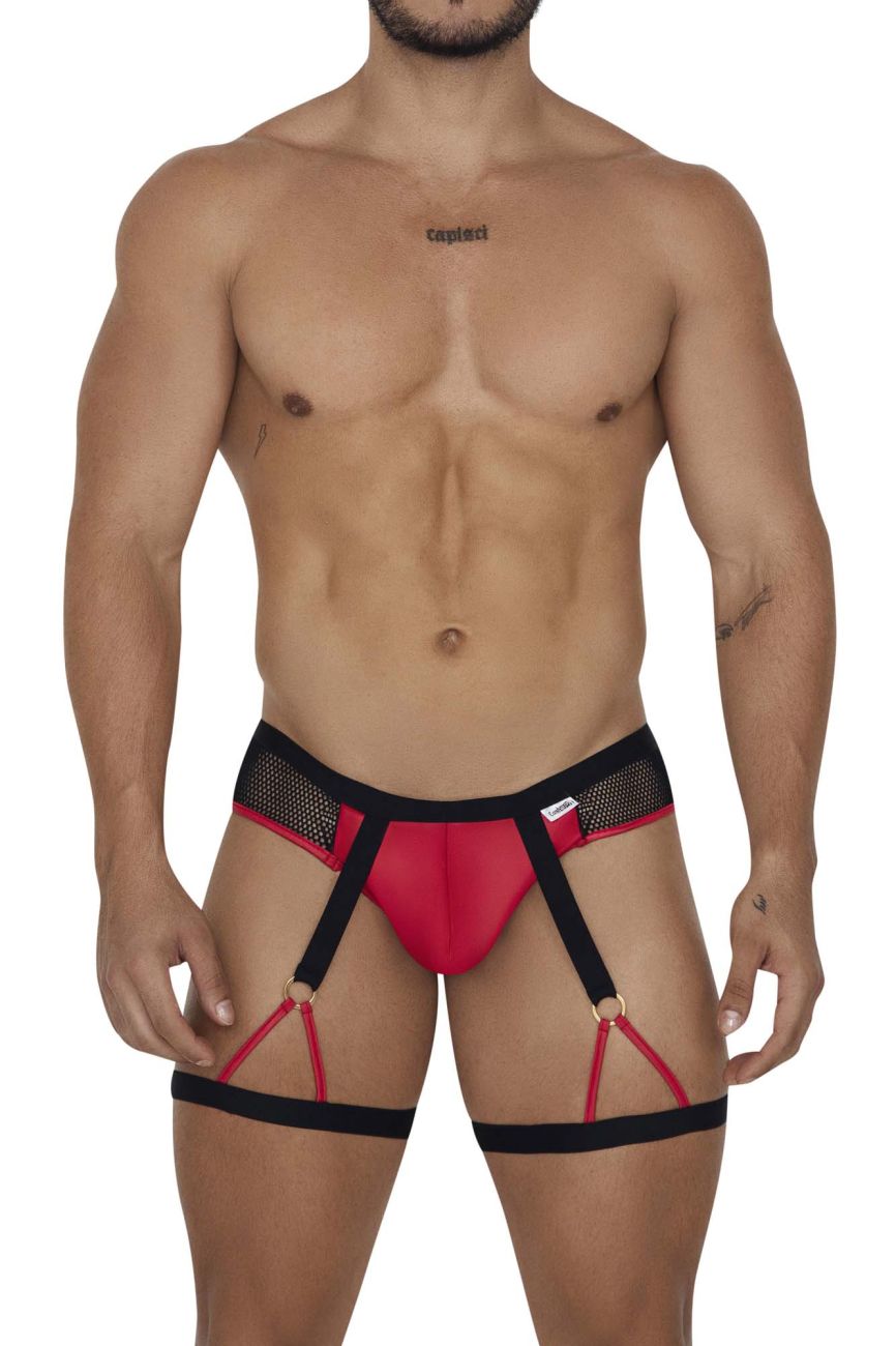 CandyMan 99684 Garter Briefs Color Black-Red - DealByEthan.gay loves CandyMan