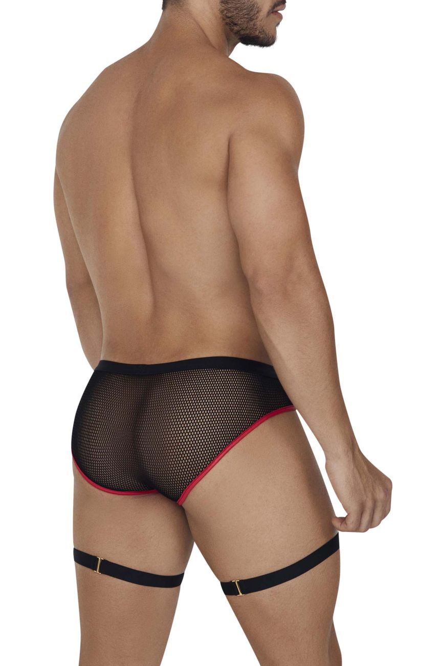 CandyMan 99684 Garter Briefs Color Black-Red - DealByEthan.gay loves CandyMan