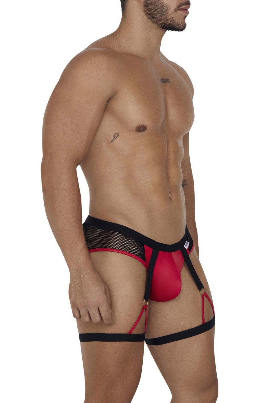 CandyMan 99684 Garter Briefs Color Black-Red - DealByEthan.gay loves CandyMan