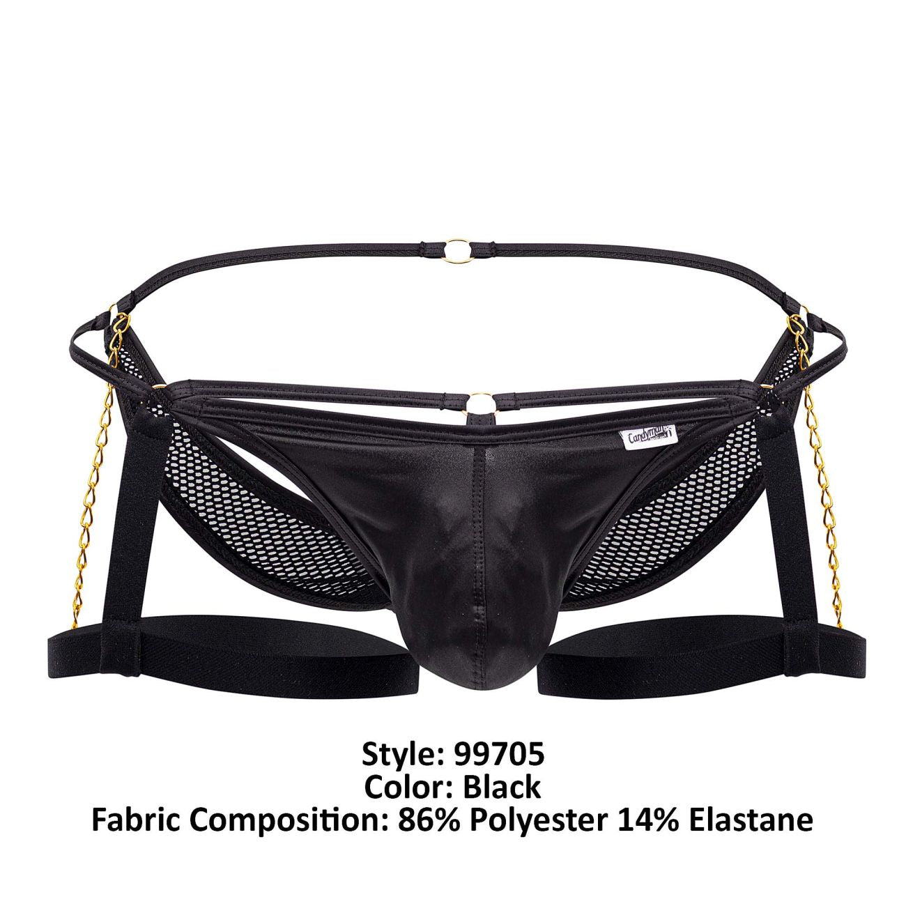 CandyMan 99705 Garter Jockstrap Color Black - DealByEthan.gay loves CandyMan