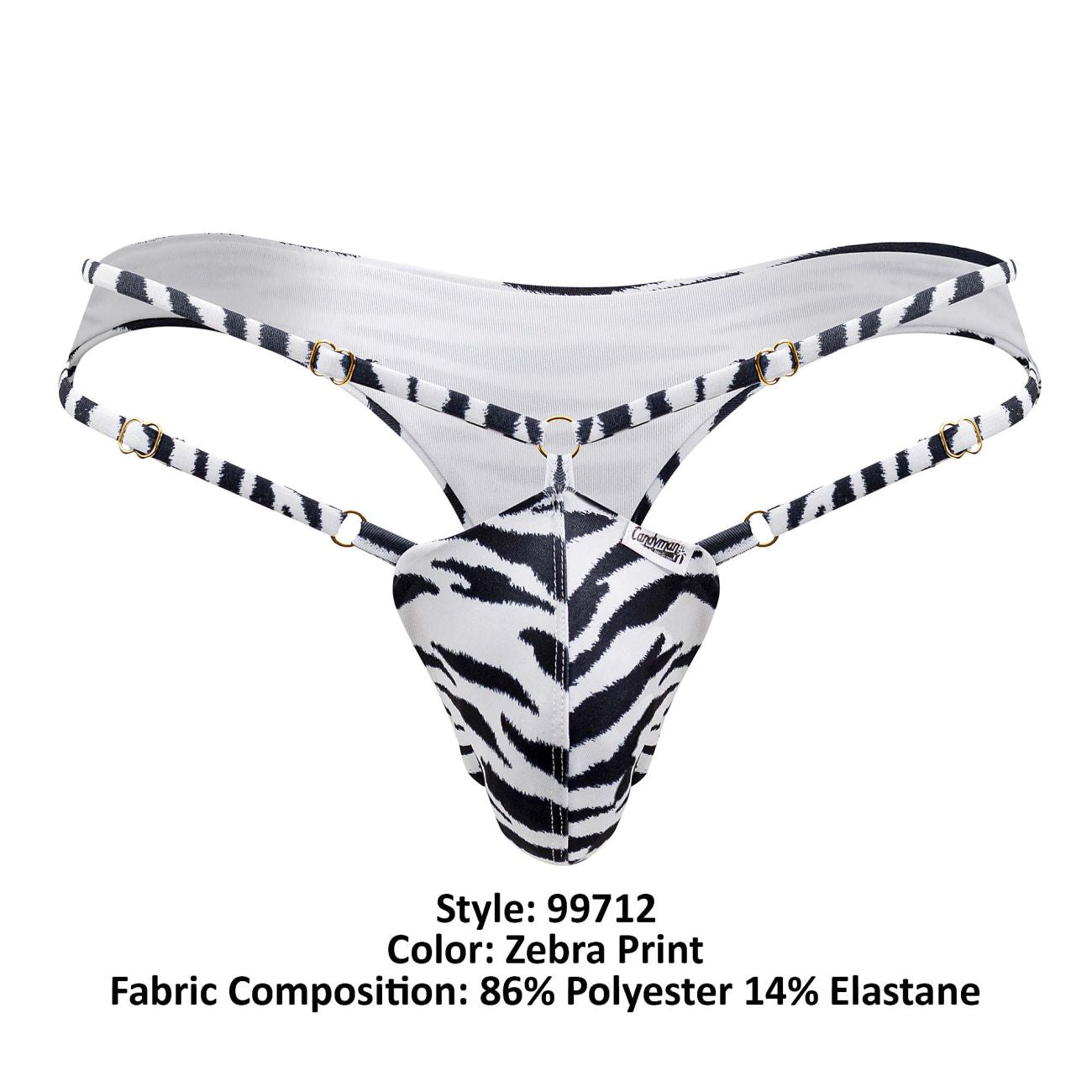CandyMan 99712 Safari Thongs Color Zebra Print - DealByEthan.gay loves CandyMan