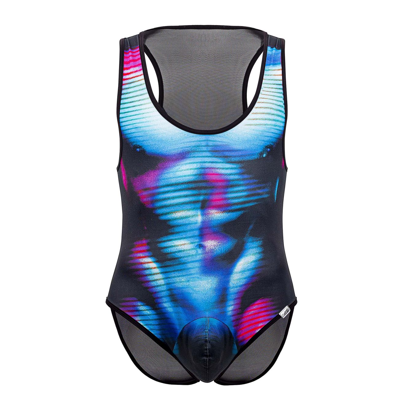 CandyMan 99725X Work-N-Out Bodysuit Color Moonlight Blue - DealByEthan.gay loves CandyMan