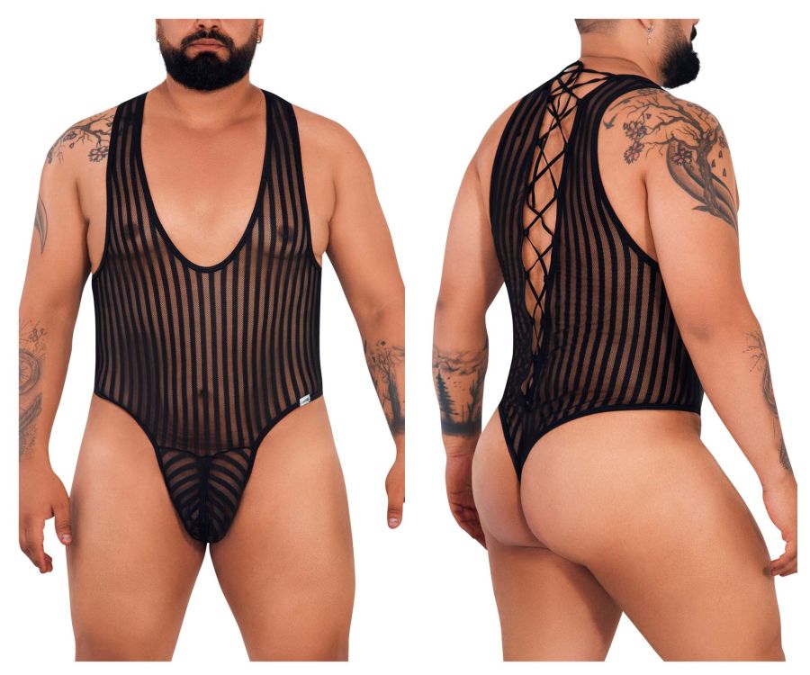 CandyMan 99727X Work-N-Play Bodysuit Color Black - DealByEthan.gay loves CandyMan