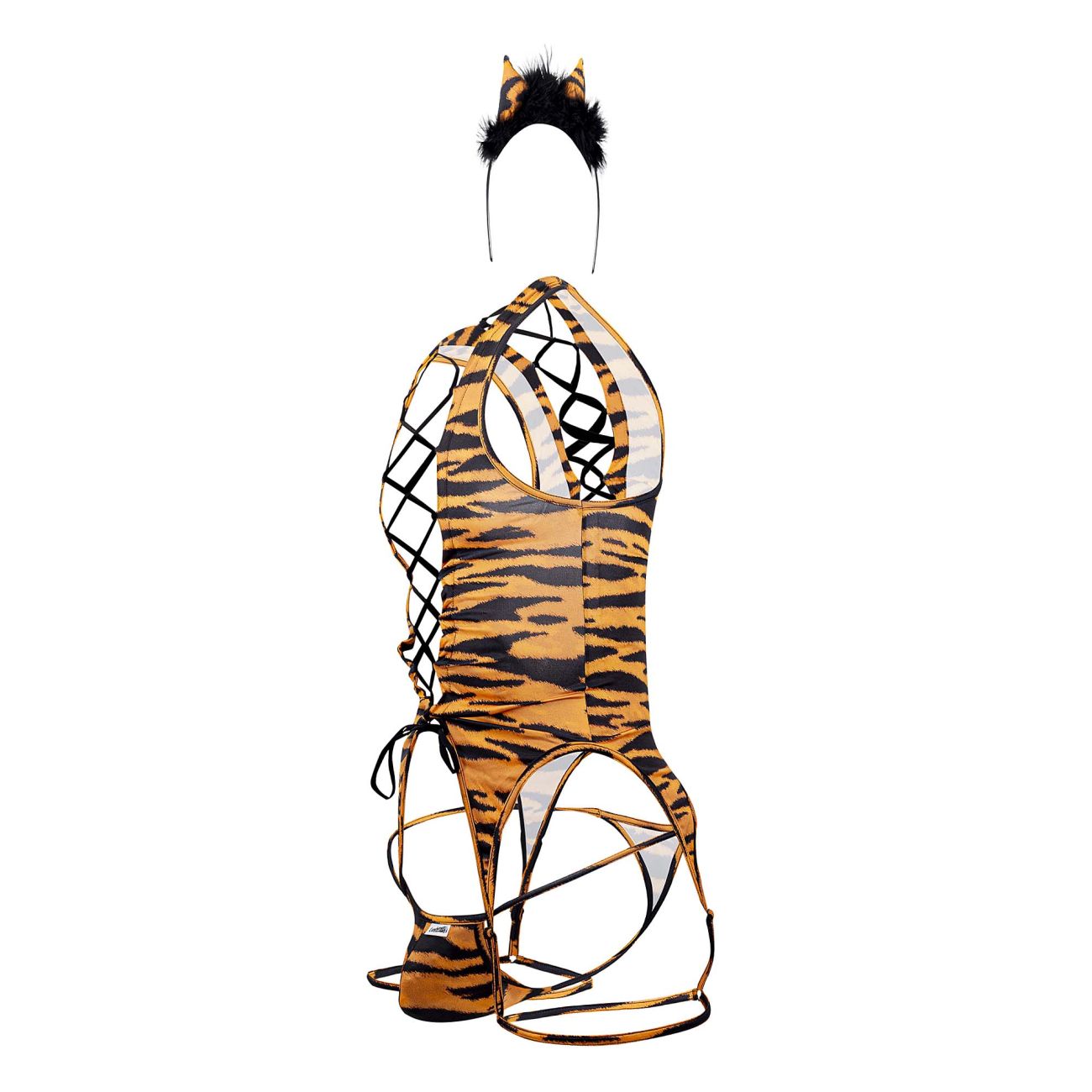 CandyMan 99734 Safari Bodysuit Color Tiger Print - DealByEthan.gay loves CandyMan