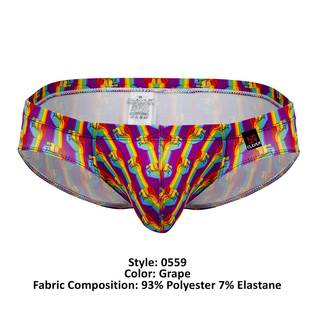 Clever 0559-1 Pride Briefs Color Grape - DealByEthan.gay loves Clever
