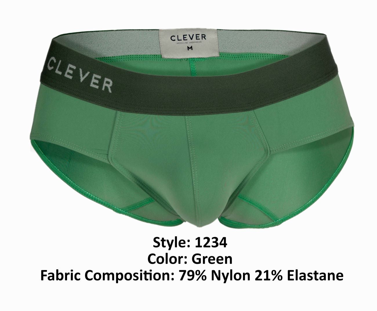 Clever 1234 Grace Briefs Color Green - DealByEthan.gay loves Clever