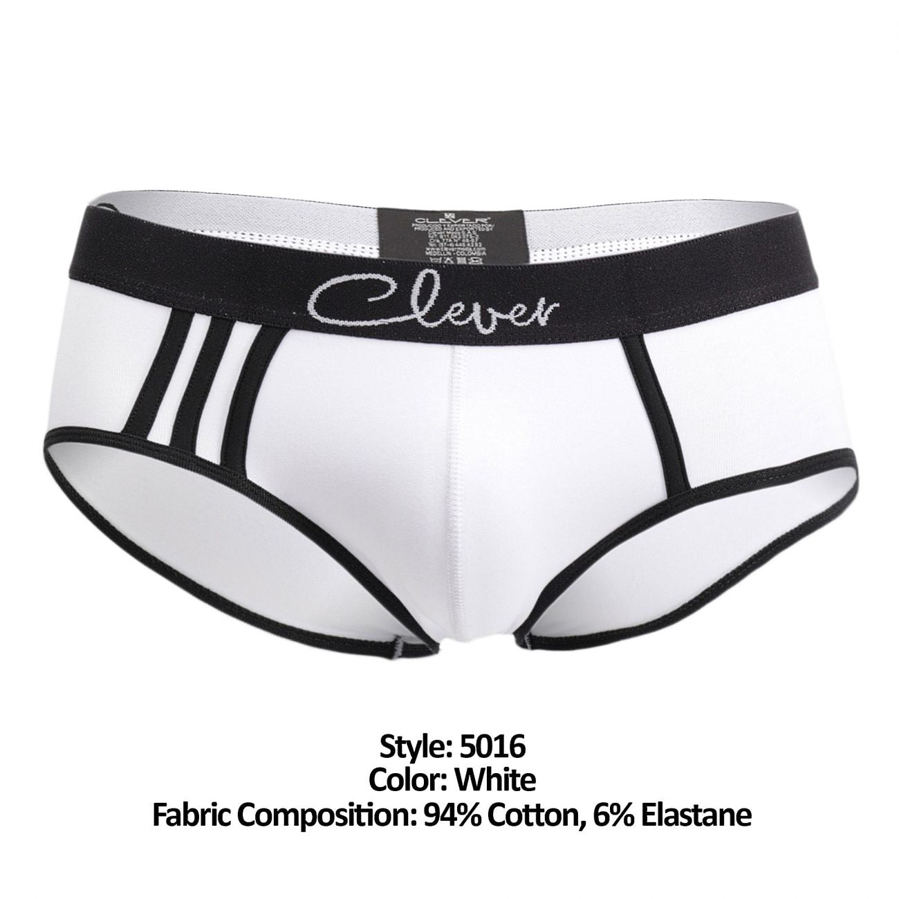 Clever 5016 Pertinax Piping Briefs Color White - DealByEthan.gay loves Clever