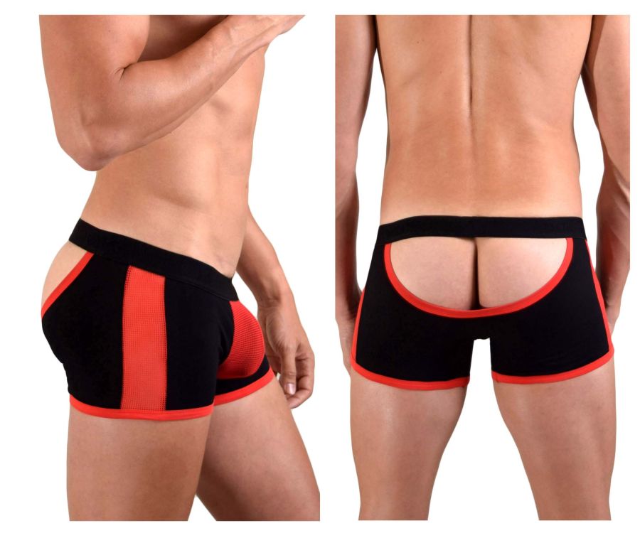 Doreanse 1563-BLK Teaser Boxer Briefs Color Black-Red - DealByEthan.gay loves Doreanse