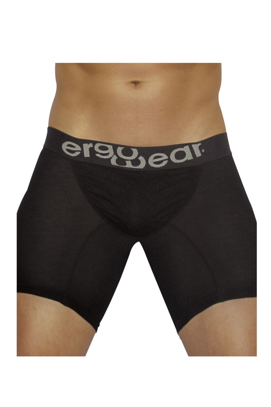 ErgoWear EW0711 FEEL Modal Long Boxer Briefs Color Black - DealByEthan.gay loves ErgoWear