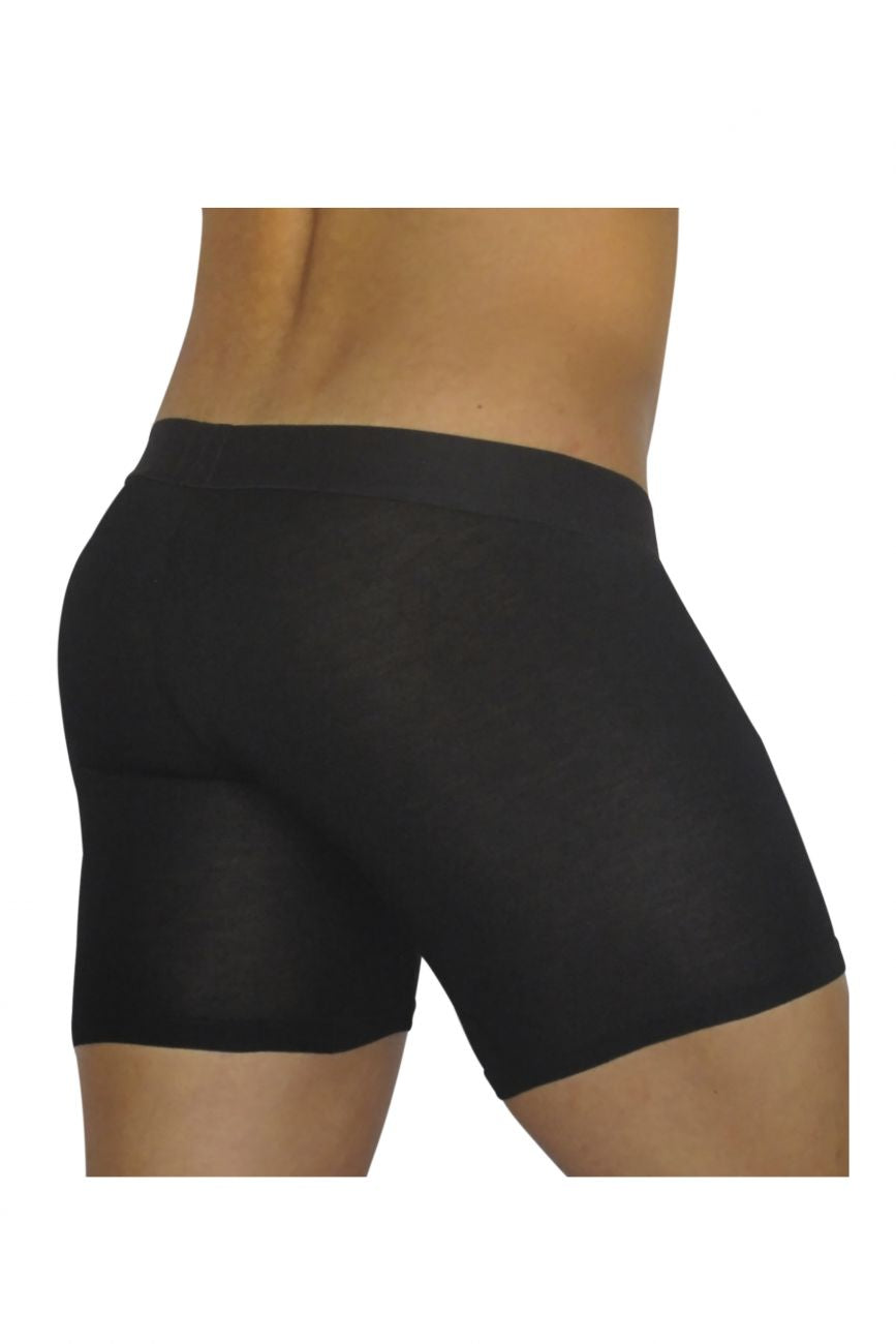 ErgoWear EW0711 FEEL Modal Long Boxer Briefs Color Black - DealByEthan.gay loves ErgoWear