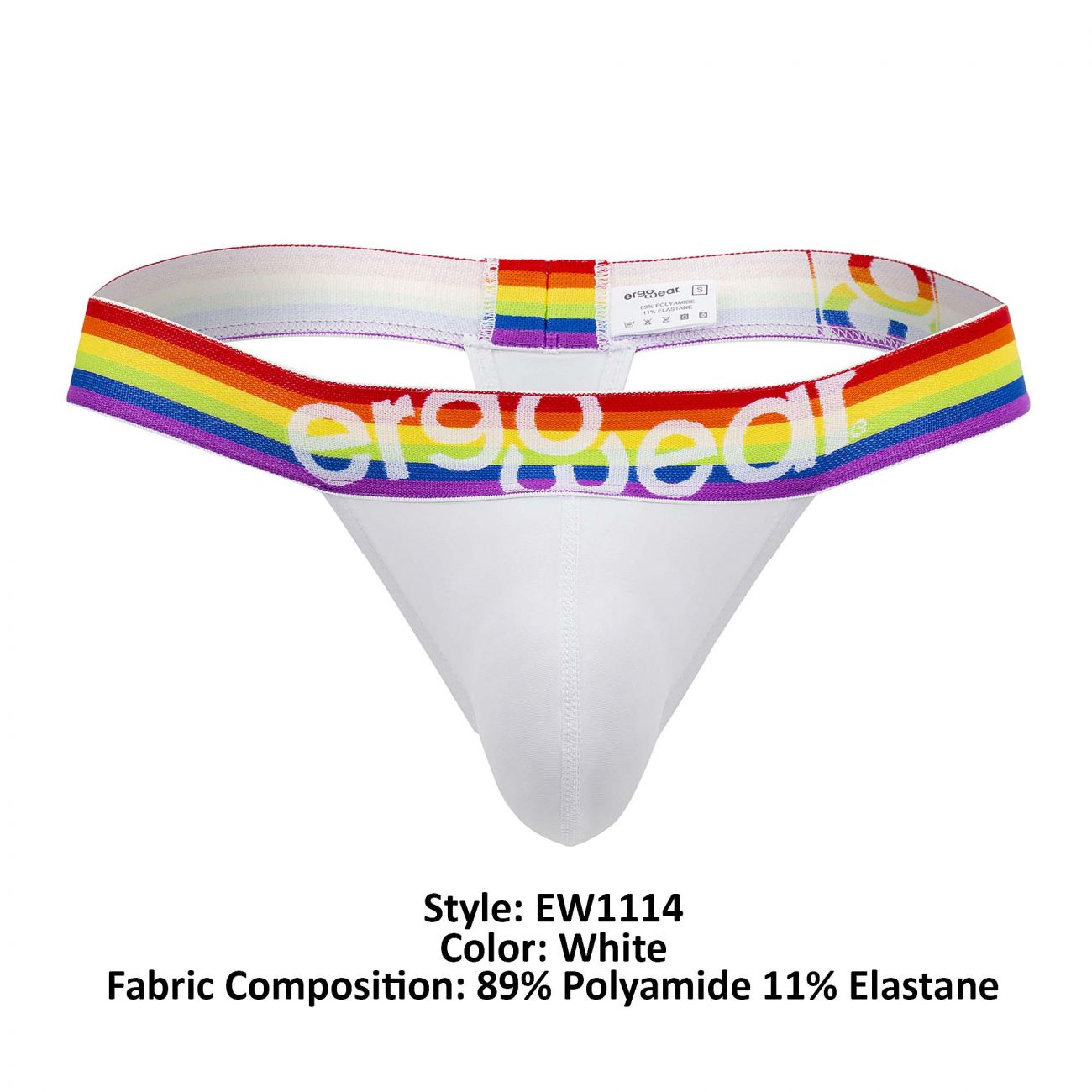 ErgoWear EW1114 MAX XV PRIDE Thongs Color White - DealByEthan.gay loves ErgoWear