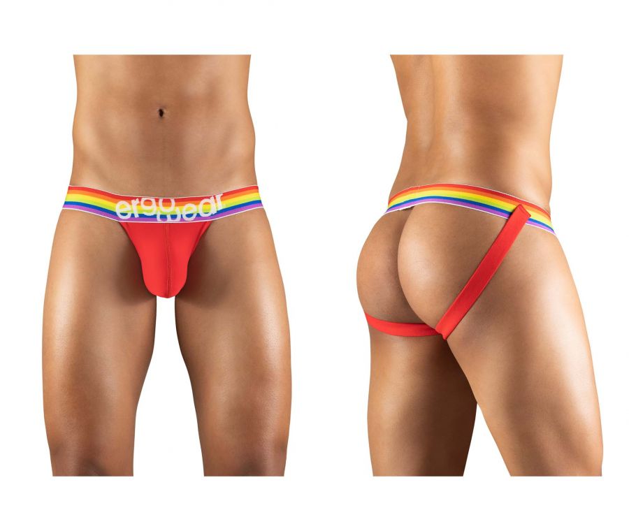 ErgoWear EW1118 MAX XV PRIDE Jockstrap Color Red - DealByEthan.gay loves ErgoWear