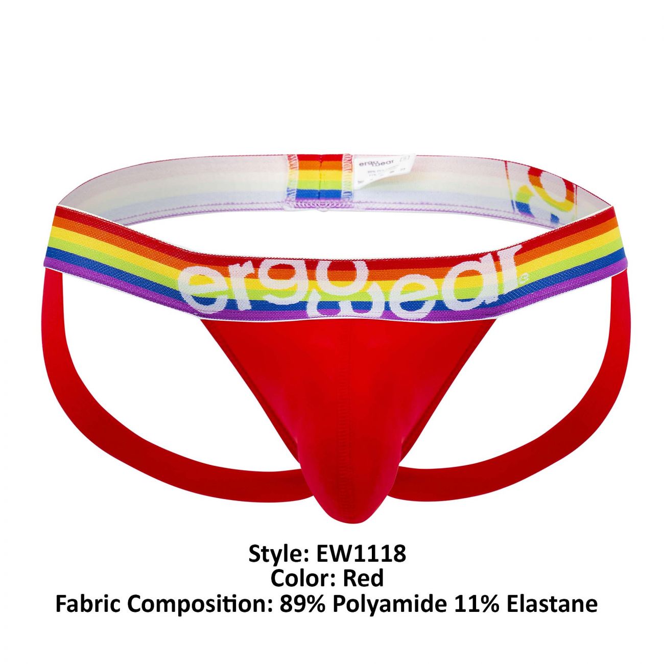 ErgoWear EW1118 MAX XV PRIDE Jockstrap Color Red - DealByEthan.gay loves ErgoWear