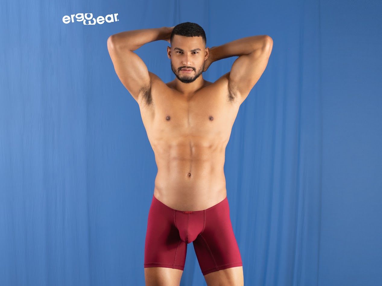 ErgoWear EW1160 X4D Boxer Briefs Color Burgundy - DealByEthan.gay loves ErgoWear
