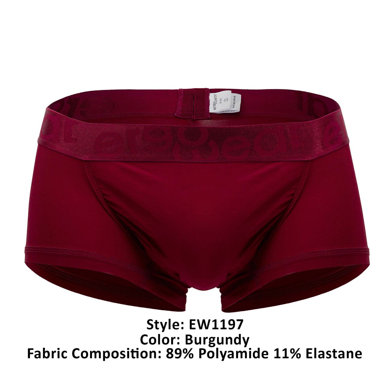 ErgoWear EW1197 FEEL XV Trunks Color Burgundy - DealByEthan.gay loves ErgoWear