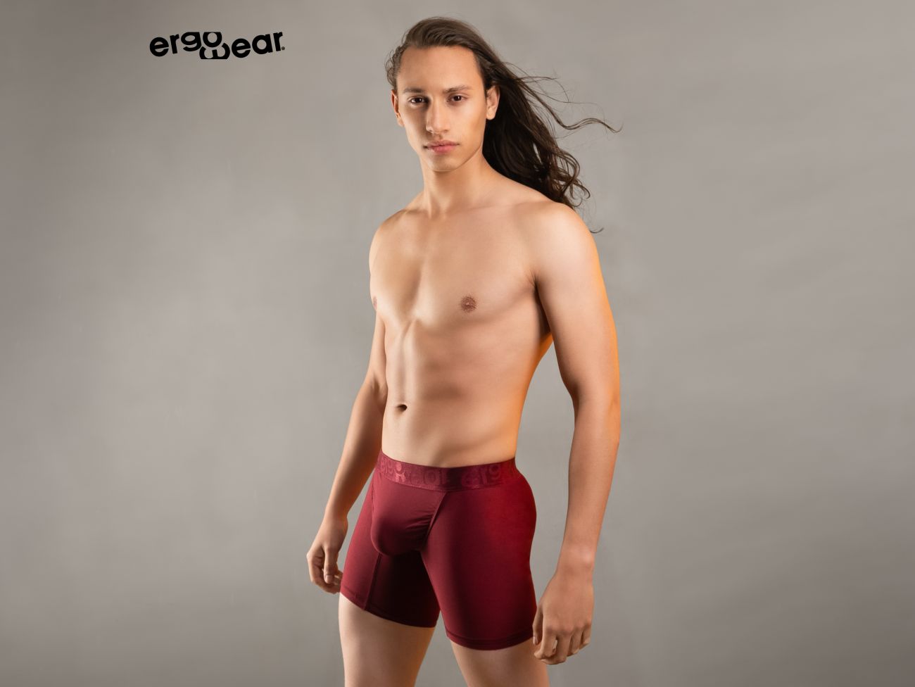 ErgoWear EW1198 FEEL XV Boxer Briefs Color Burgundy - DealByEthan.gay loves ErgoWear