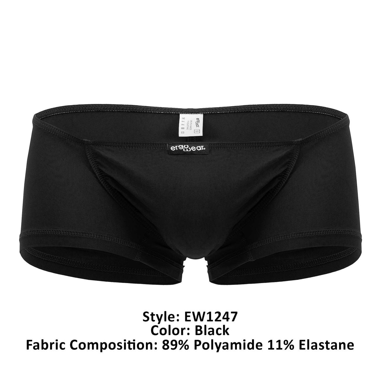ErgoWear EW1247 FEEL GR8 Trunks Color Black - DealByEthan.gay loves ErgoWear