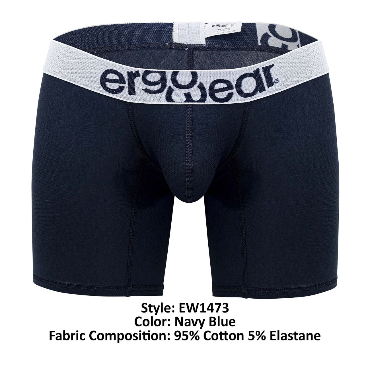 ErgoWear EW1473 MAX COTTON Boxer Briefs Color Navy Blue - DealByEthan.gay loves ErgoWear