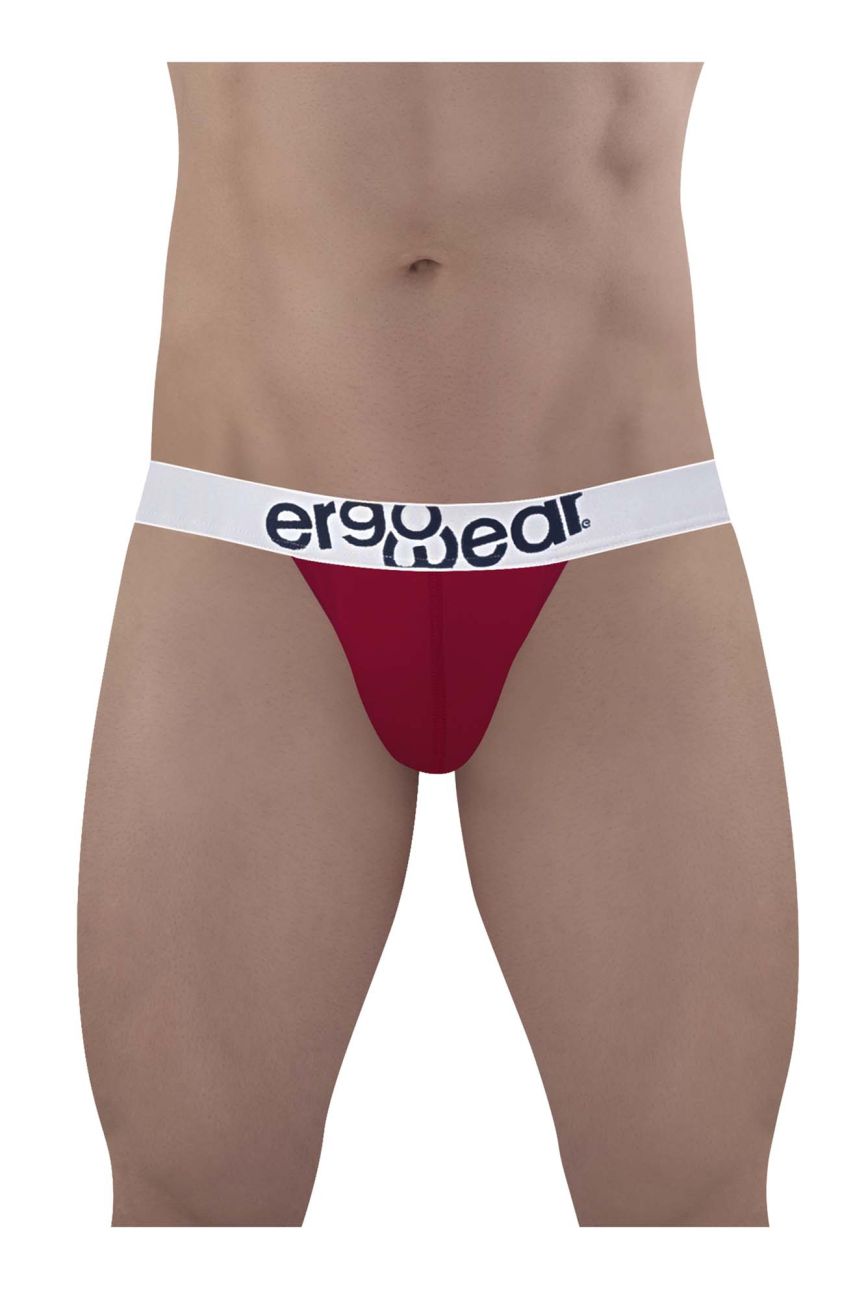ErgoWear EW1478 MAX COTTON Thongs Color Garnet - DealByEthan.gay loves ErgoWear