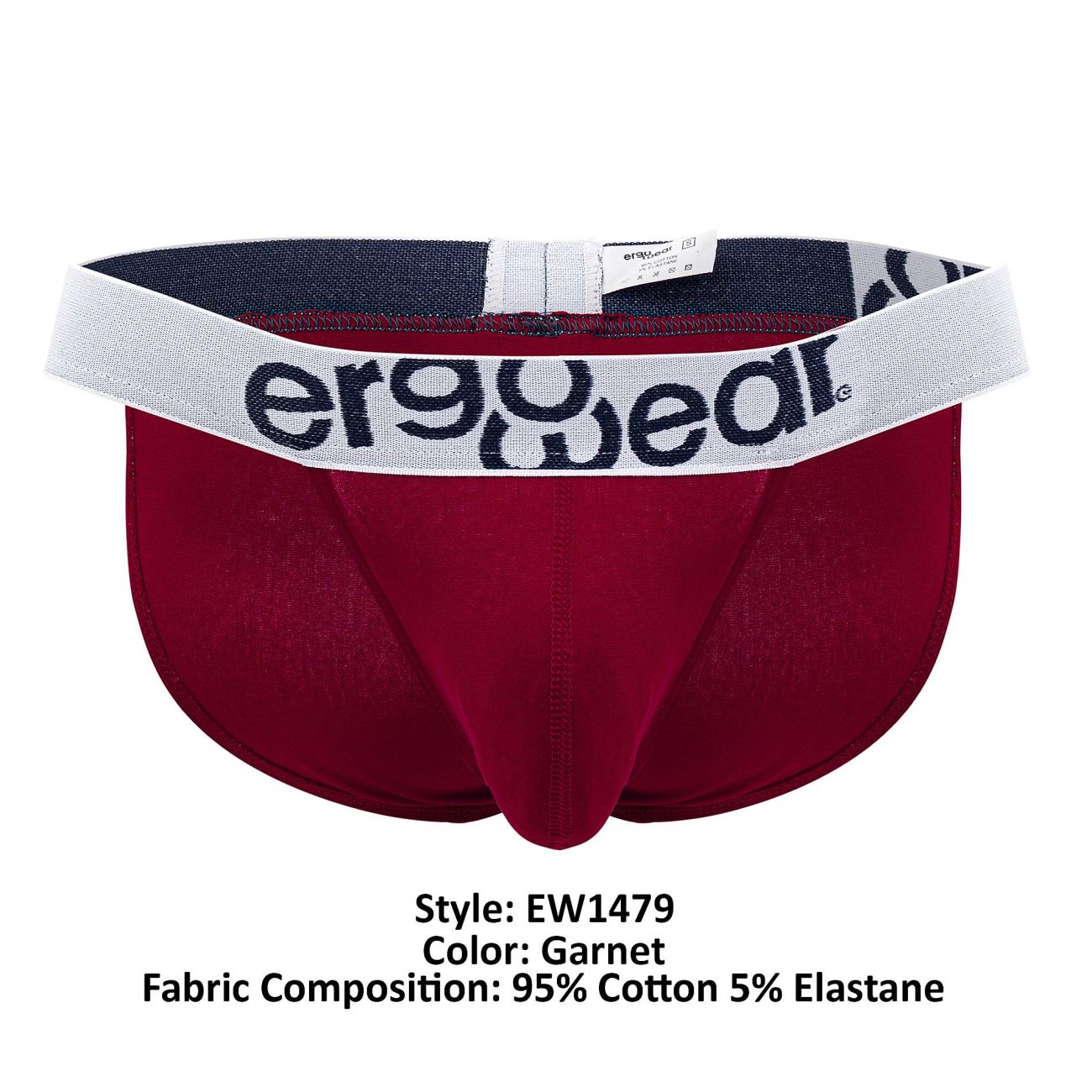 ErgoWear EW1479 MAX COTTON Bikini Color Garnet - DealByEthan.gay loves ErgoWear