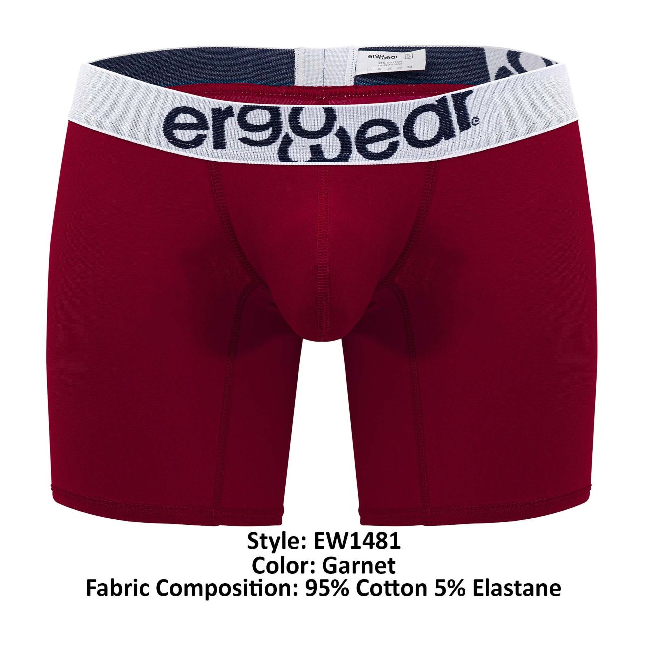 ErgoWear EW1481 MAX COTTON Boxer Briefs Color Garnet - DealByEthan.gay loves ErgoWear