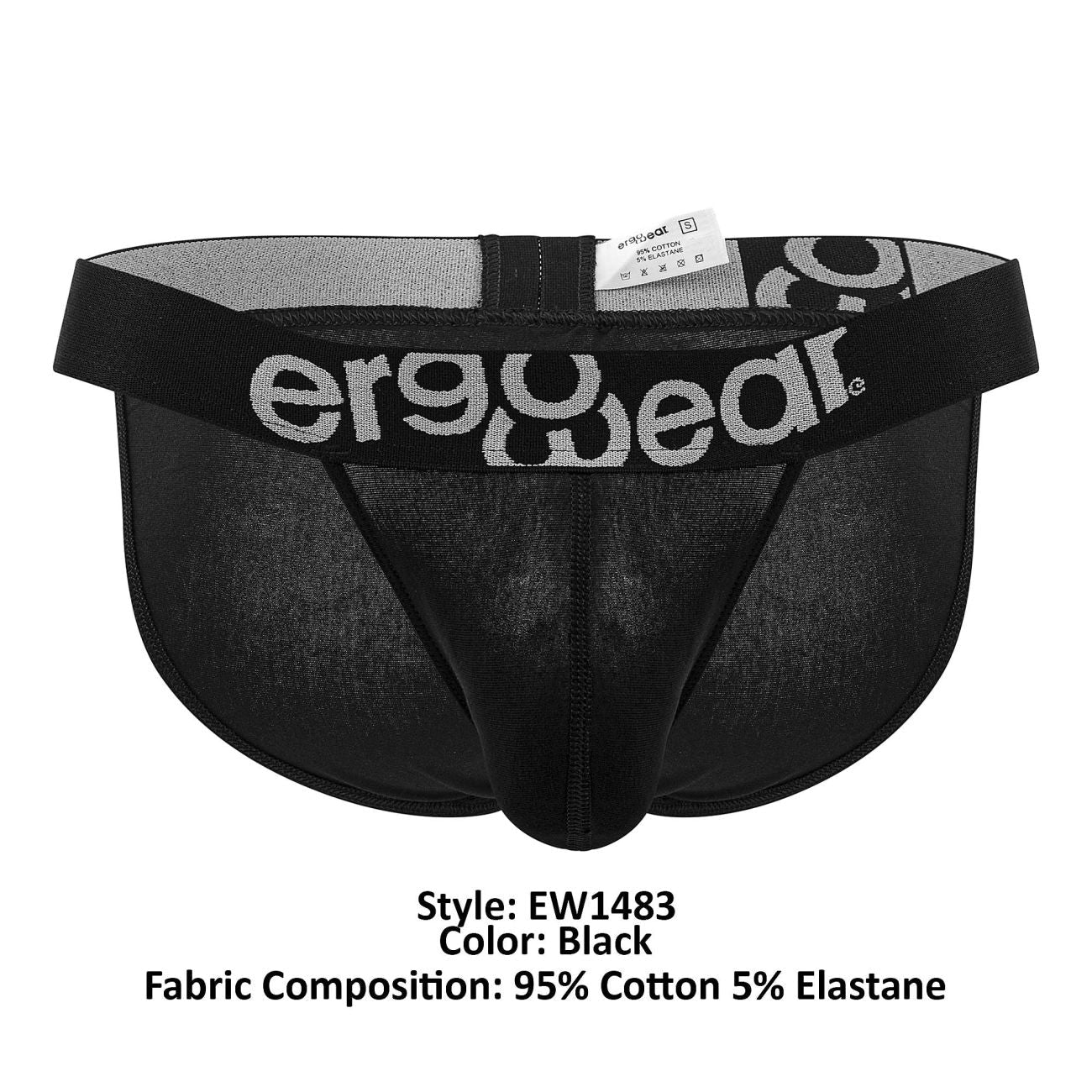 ErgoWear EW1483 MAX COTTON Bikini Color Black - DealByEthan.gay loves ErgoWear
