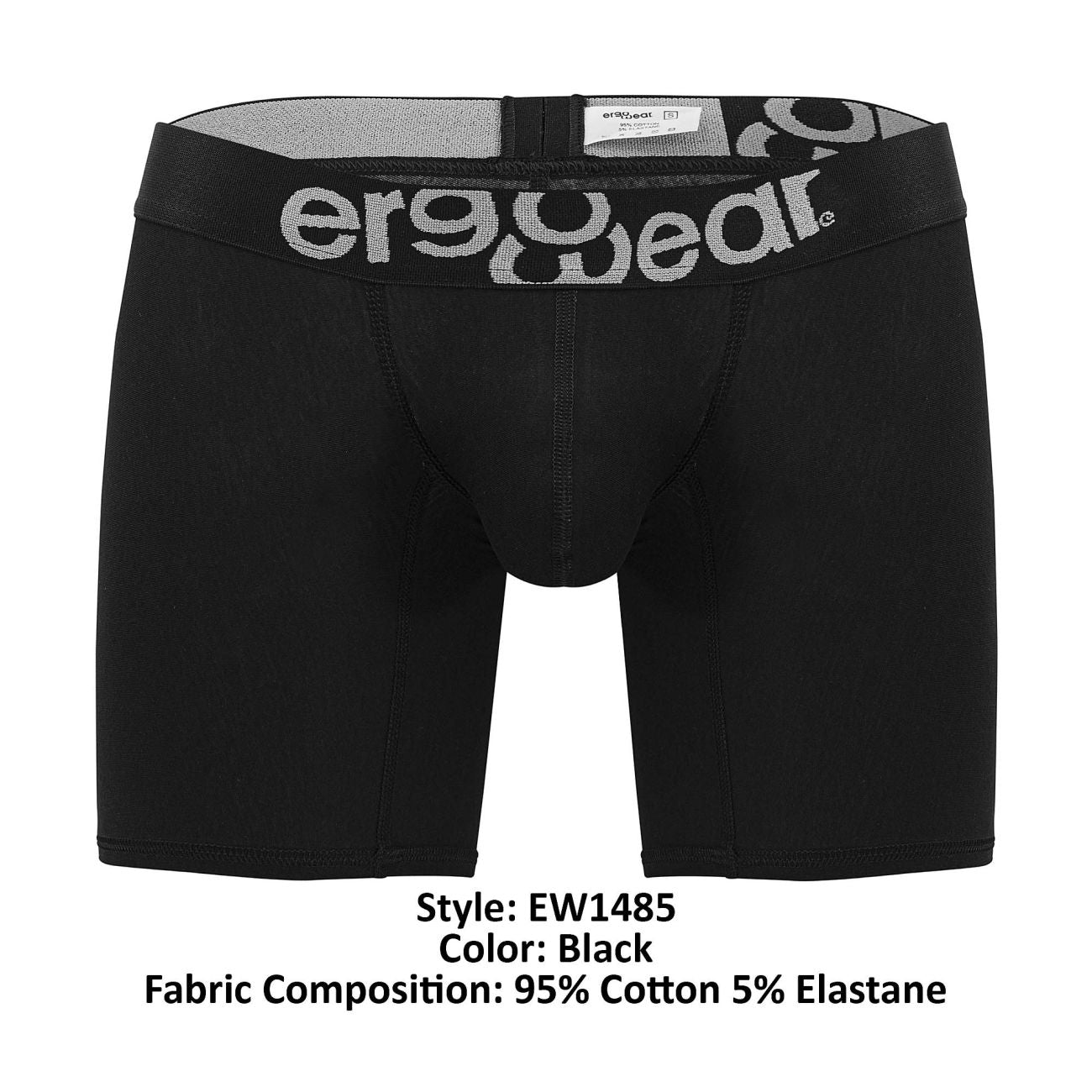 ErgoWear EW1485 MAX COTTON Boxer Briefs Color Black - DealByEthan.gay loves ErgoWear