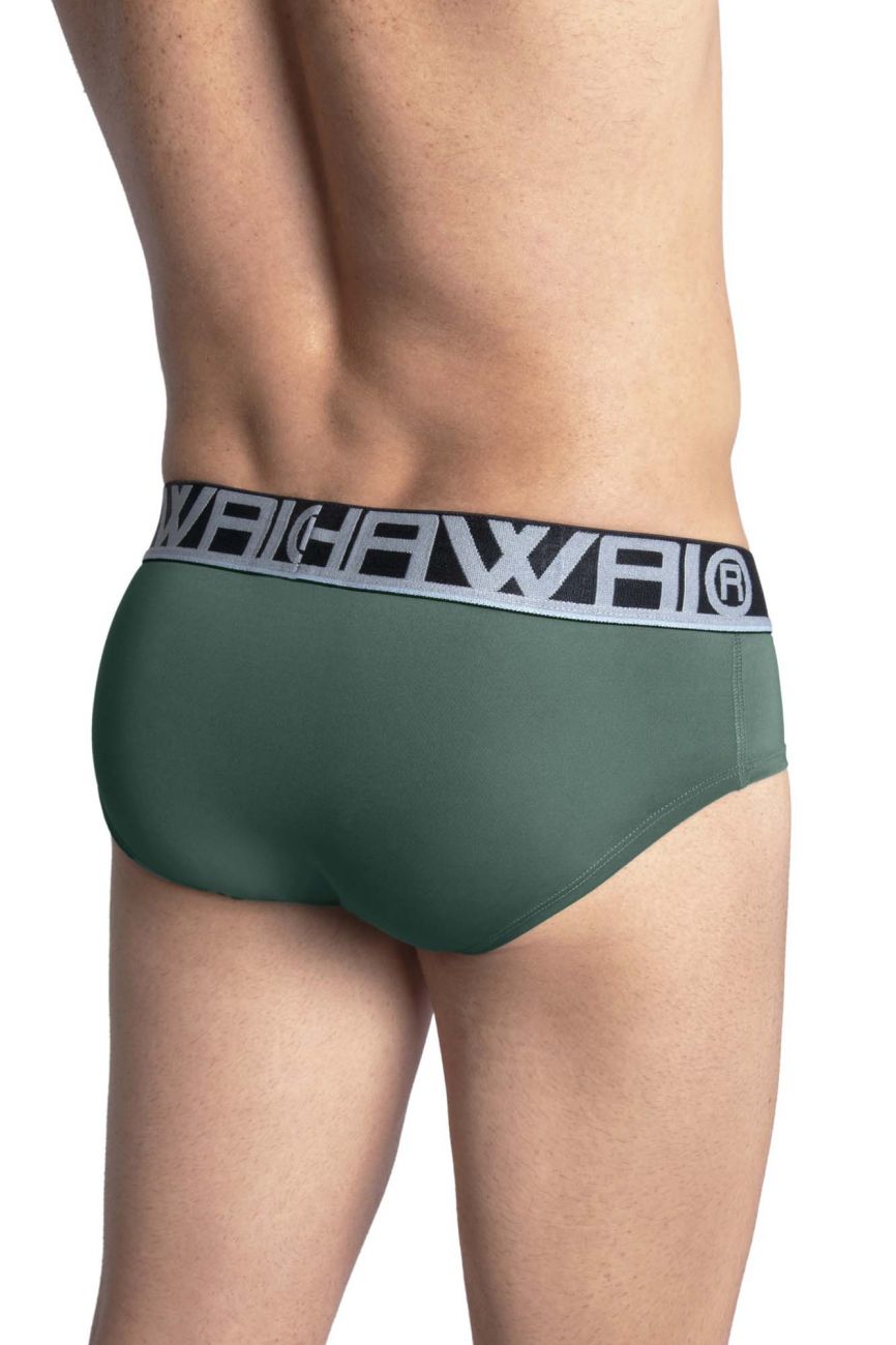 HAWAI 41963 Solid Hip Briefs Color Green - DealByEthan.gay loves HAWAI