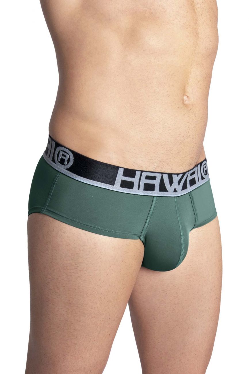 HAWAI 41963 Solid Hip Briefs Color Green - DealByEthan.gay loves HAWAI