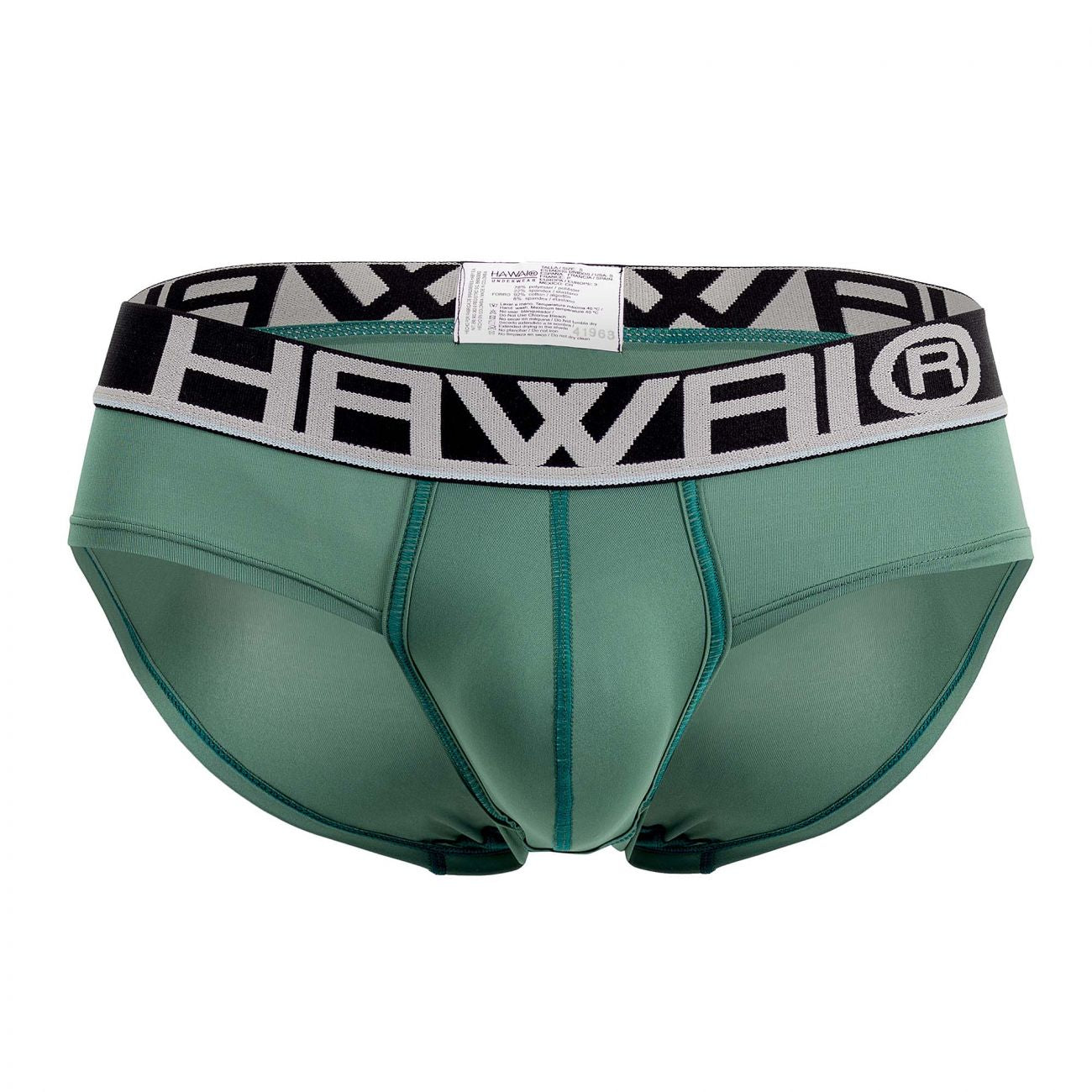 HAWAI 41963 Solid Hip Briefs Color Green - DealByEthan.gay loves HAWAI