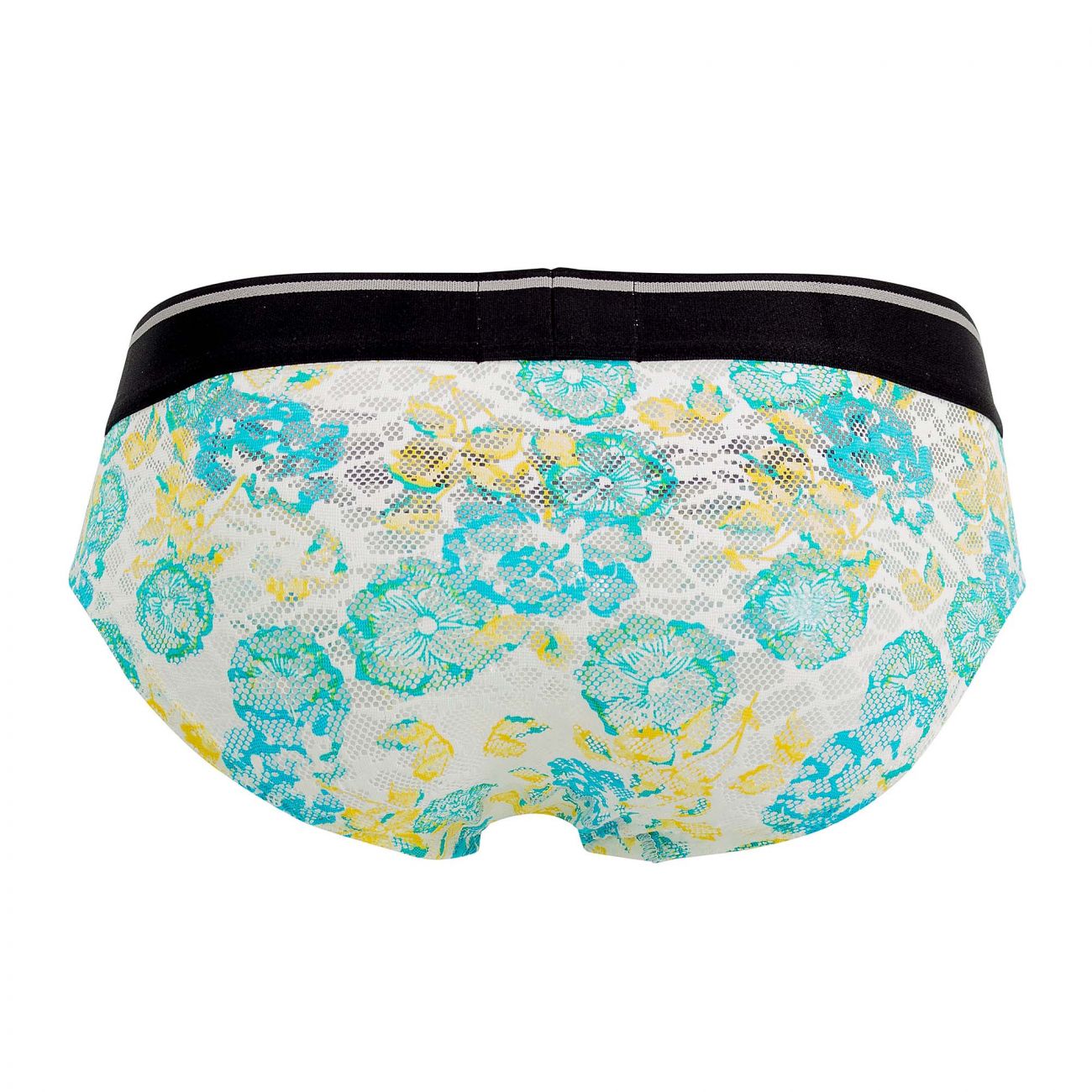 HAWAI 42050 Flowers Hip Briefs Color Turquoise - DealByEthan.gay loves HAWAI