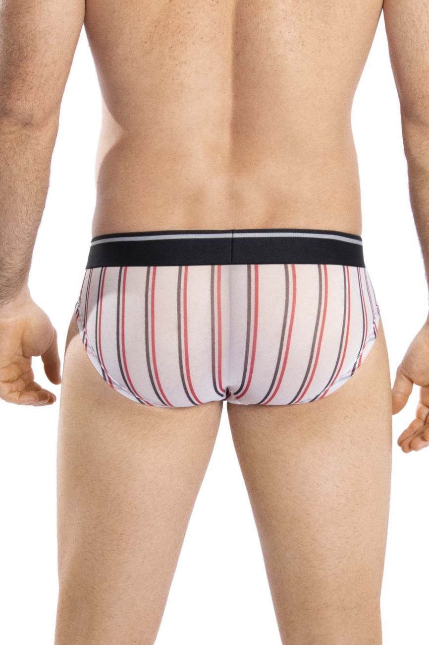 HAWAI 42050 Lines Hip Briefs Color White - DealByEthan.gay loves HAWAI