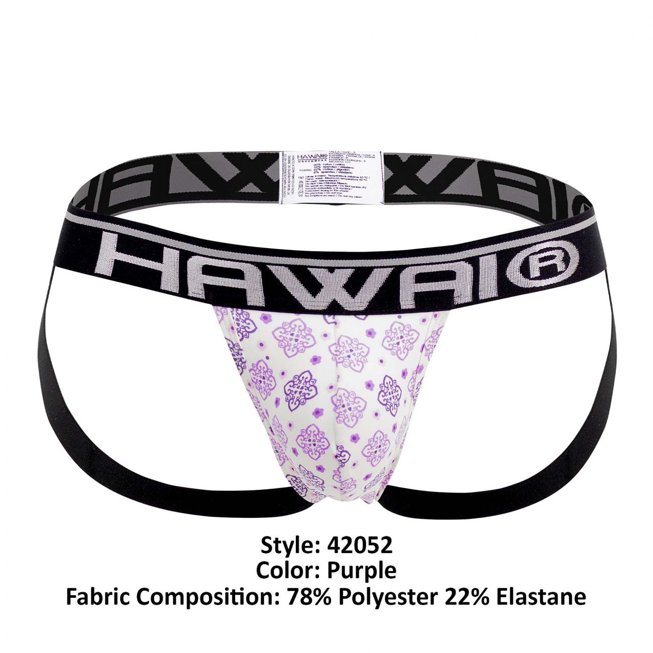 HAWAI 42052 Arabesque Athletic Jockstrap Color Purple - DealByEthan.gay loves HAWAI