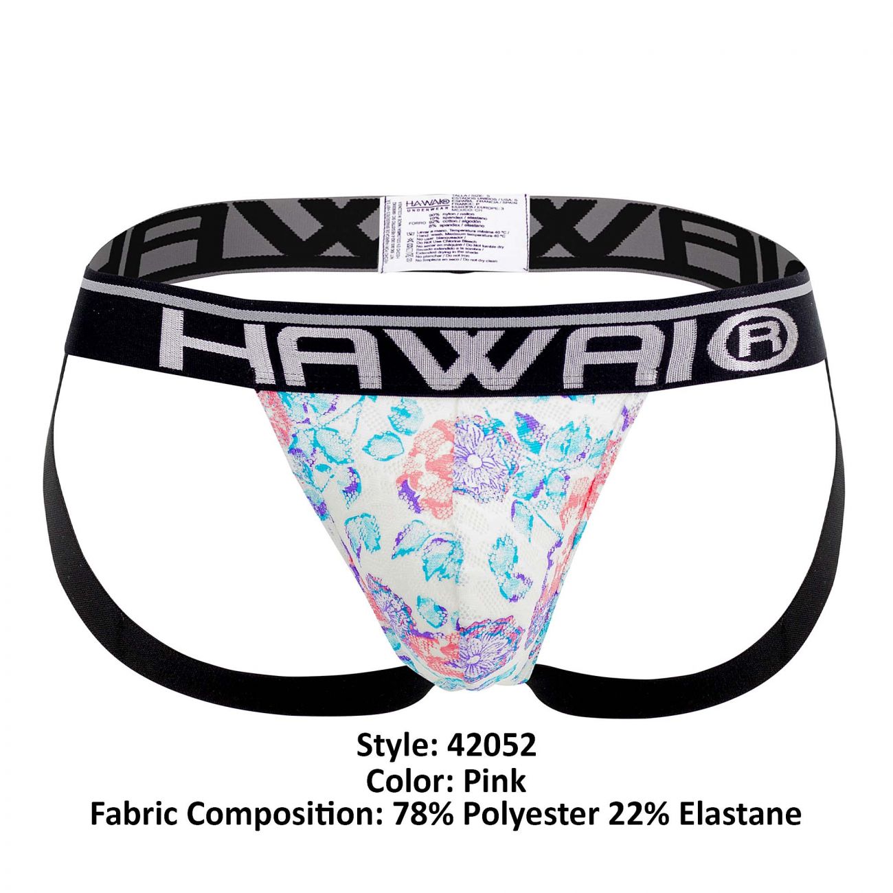 HAWAI 42052 Flowers Athletic Jockstrap Color Pink - DealByEthan.gay loves HAWAI