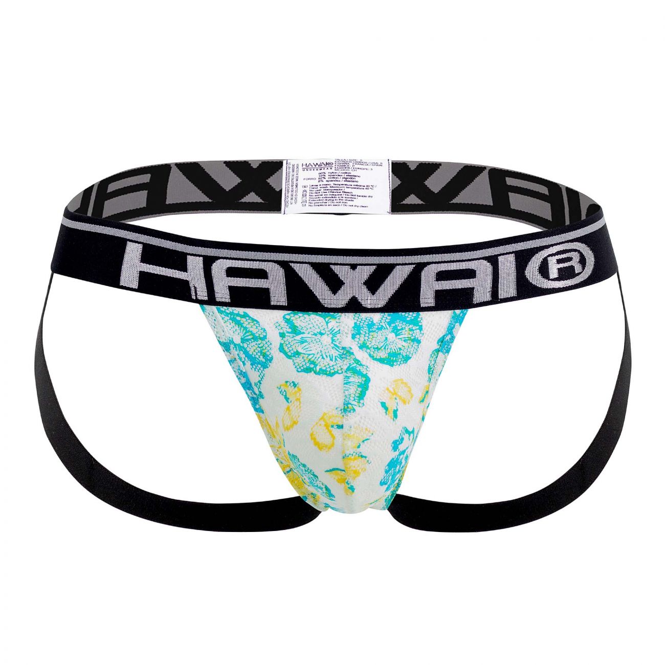 HAWAI 42052 Flowers Athletic Jockstrap Color Turquoise - DealByEthan.gay loves HAWAI