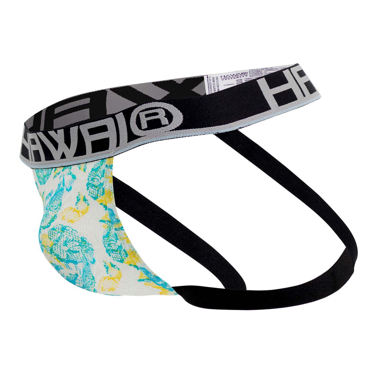 HAWAI 42052 Flowers Athletic Jockstrap Color Turquoise - DealByEthan.gay loves HAWAI