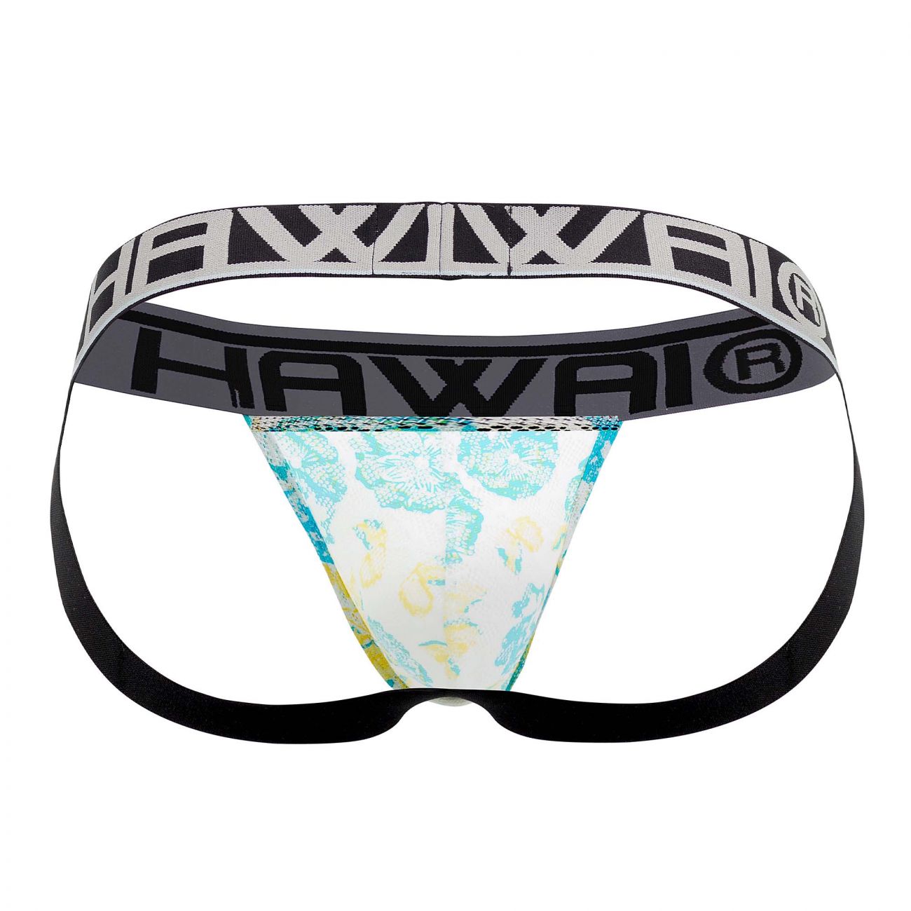 HAWAI 42052 Flowers Athletic Jockstrap Color Turquoise - DealByEthan.gay loves HAWAI
