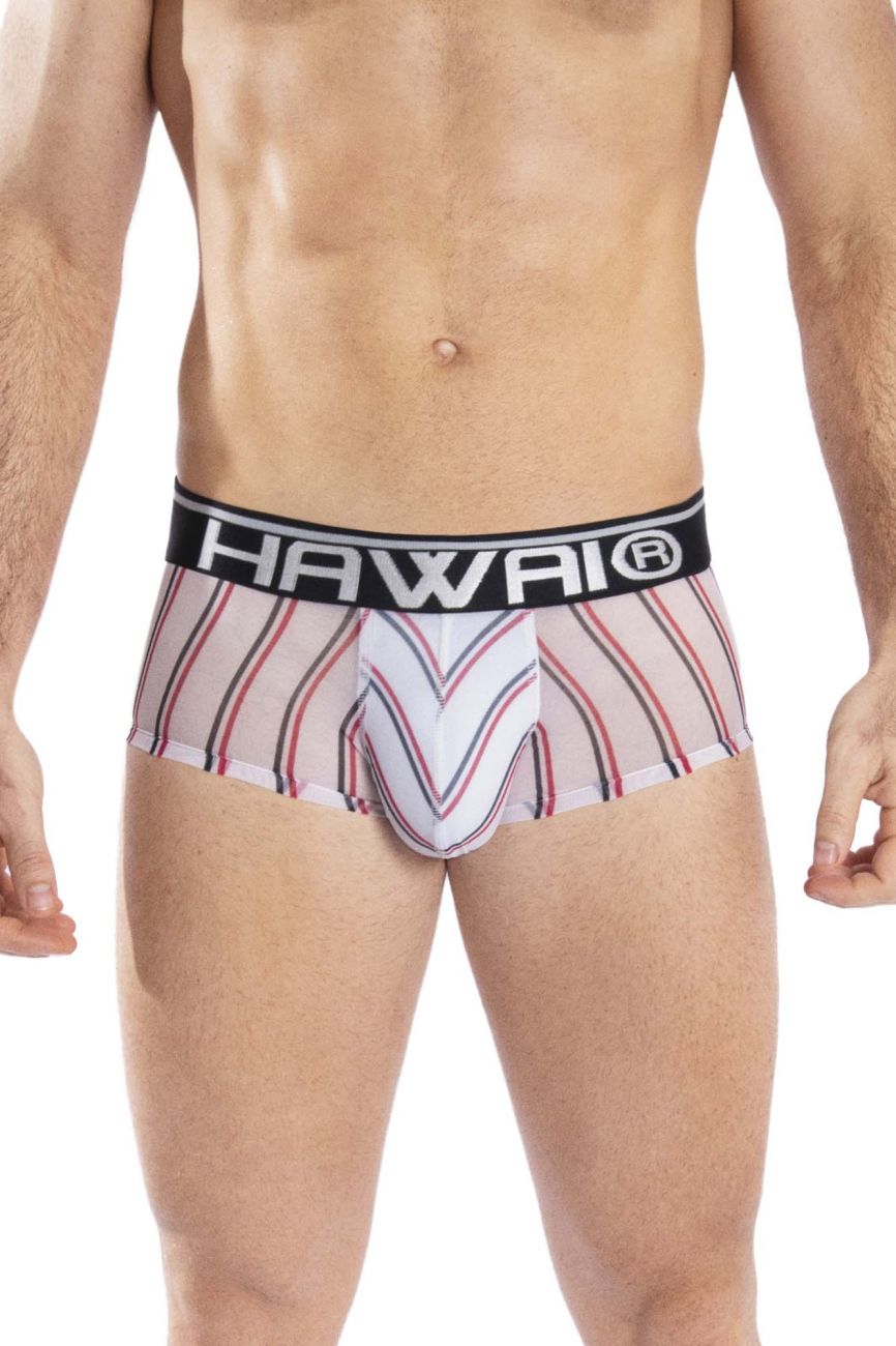 HAWAI 42053 Lines Mini Trunks Color White - DealByEthan.gay loves HAWAI