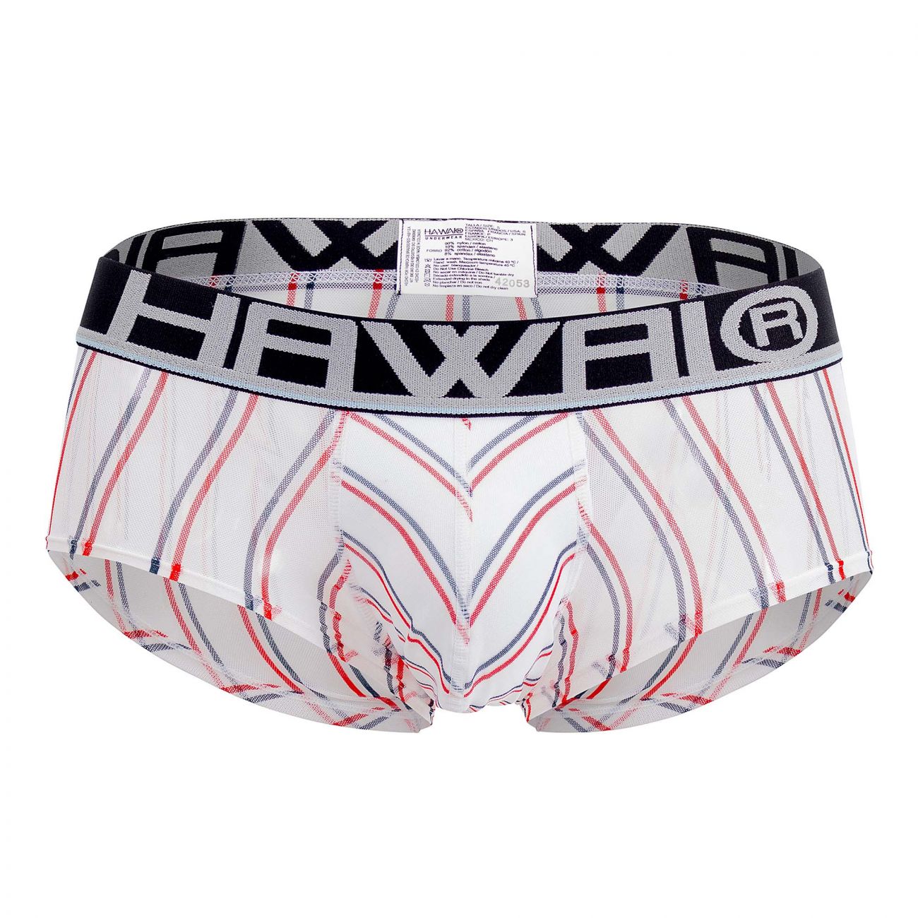HAWAI 42053 Lines Mini Trunks Color White - DealByEthan.gay loves HAWAI