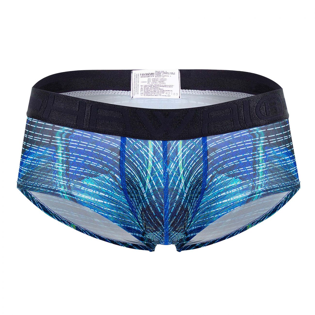 HAWAI 42183 Printed Microfiber Briefs Color Royal Blue - DealByEthan.gay loves HAWAI