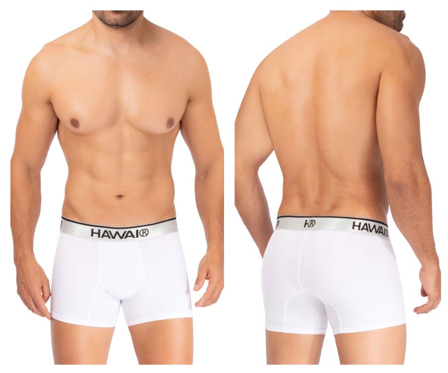 Calzoncillos tipo bóxer de microfibra HAWAI 42326 Color blanco