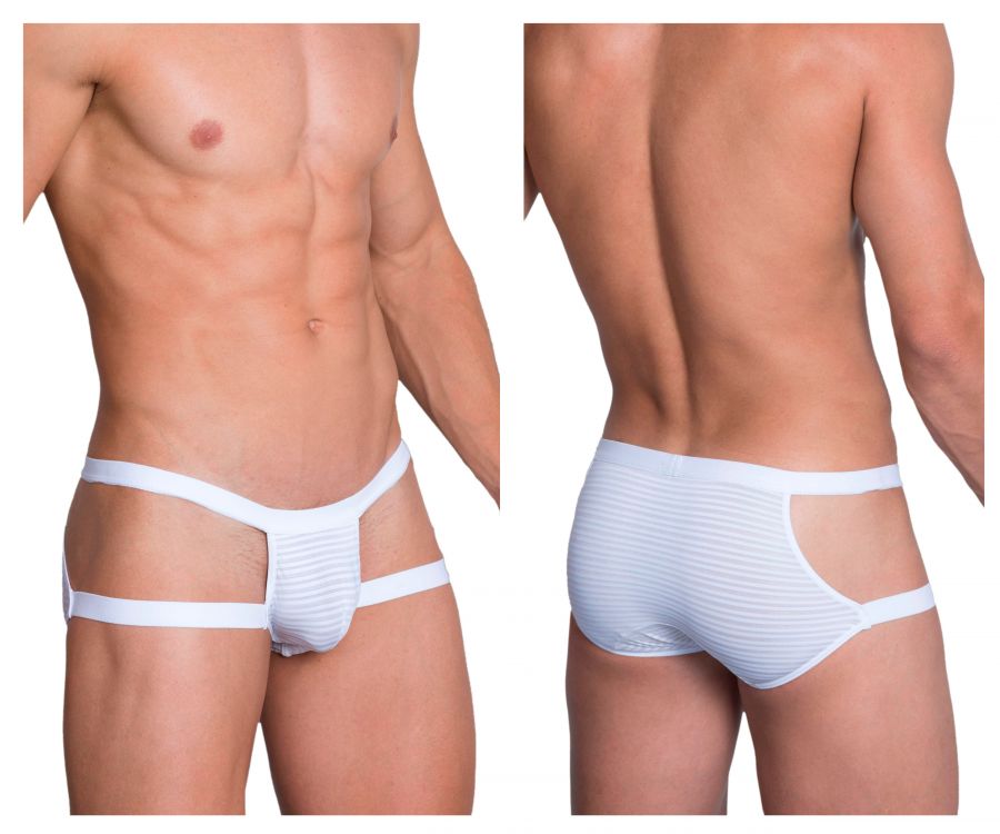 Braguitas Hidden 958 con abertura lateral, color blanco