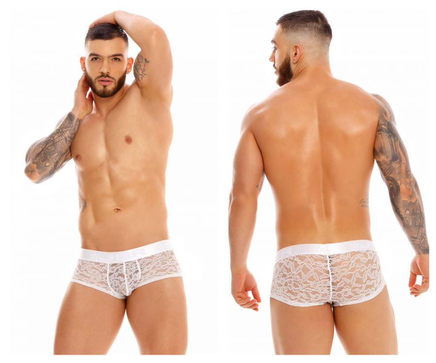 JOR 1378 Romance Lace Trunks Color White - DealByEthan.gay loves JOR