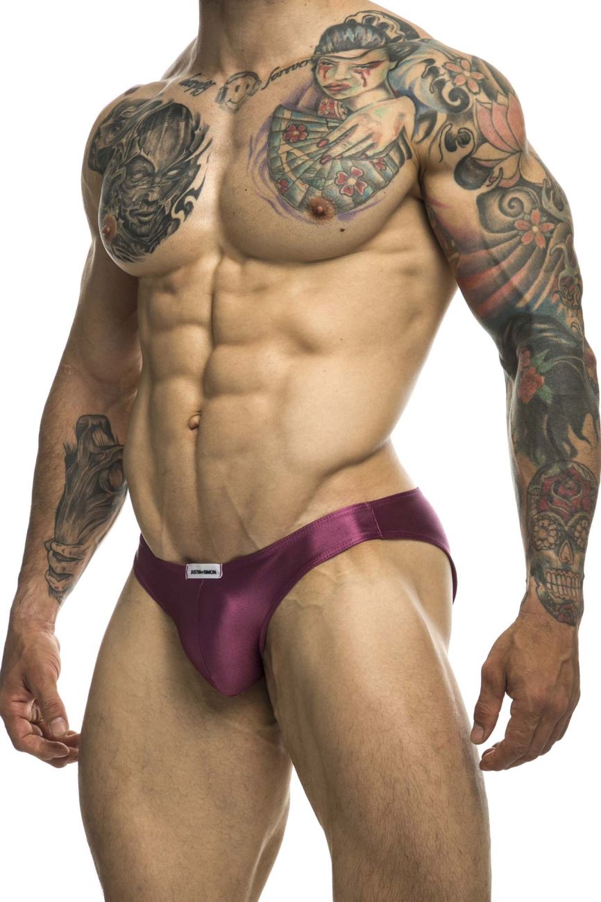 JUSTIN+SIMON XSJ01 Classic Bikini Color Wine - DealByEthan.gay loves JUSTIN+SIMON