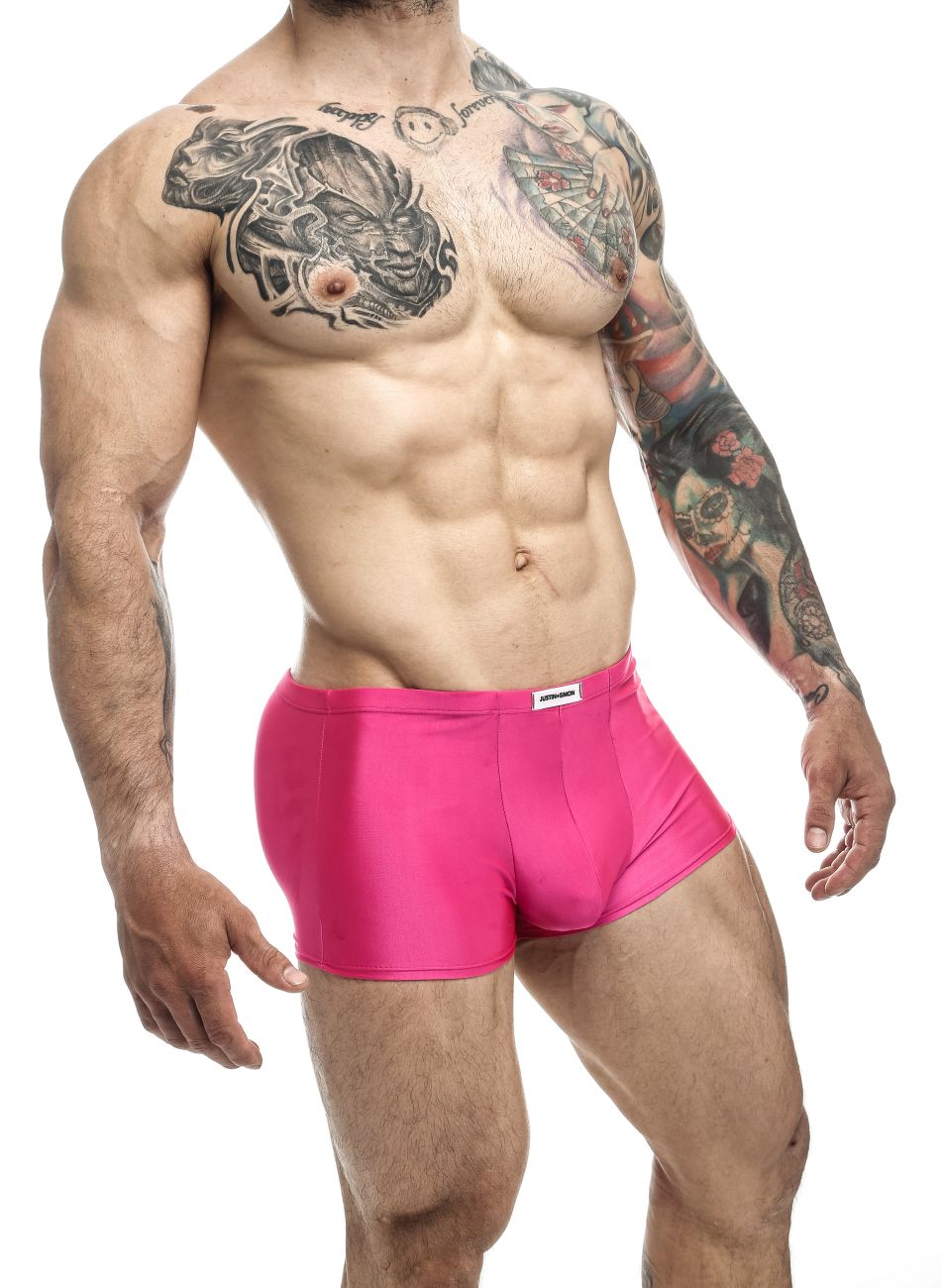 JUSTIN+SIMON XSJ08 Classic Trunks Color Hot Pink - DealByEthan.gay loves JUSTIN+SIMON