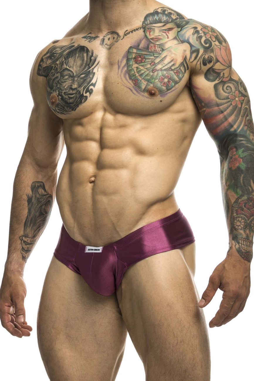 JUSTIN+SIMON XSJ22 Cheek Briefs Color Wine - DealByEthan.gay loves JUSTIN+SIMON