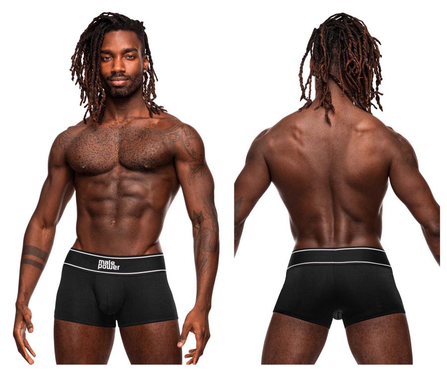 Male Power 153-275 Modal Rib Pouch Short Color Black - DealByEthan.gay loves Male Power