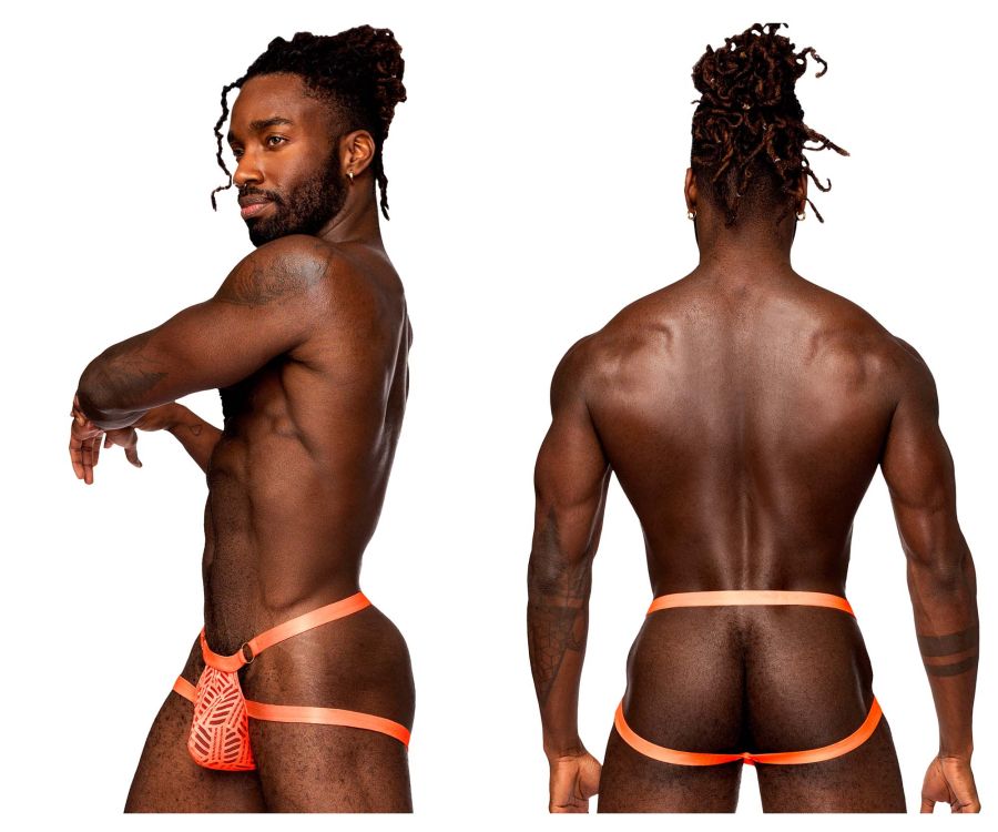 Male Power 387-284 Rude Awakening Ring Jock Color Neon Orange - DealByEthan.gay loves Male Power