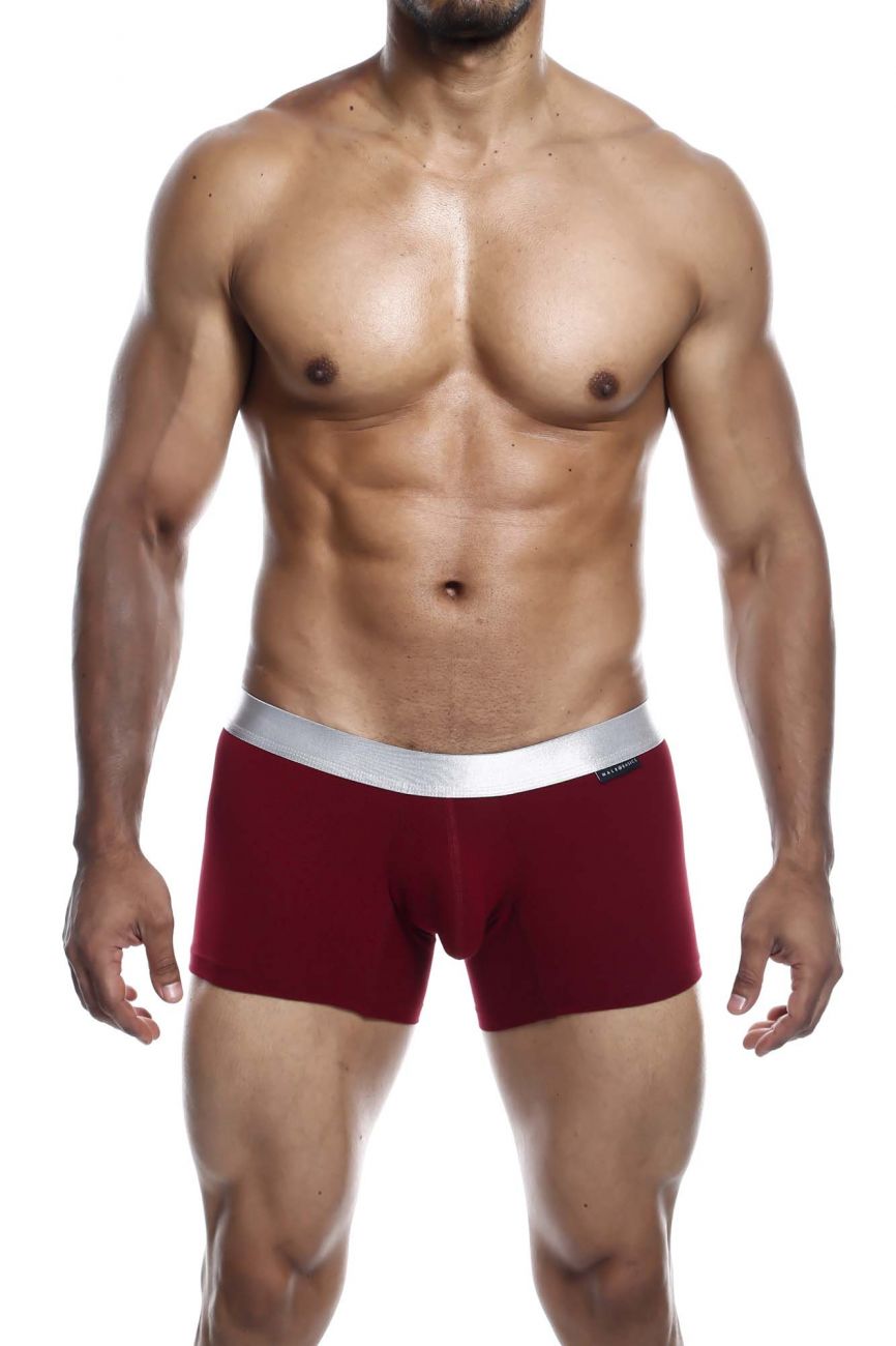 MaleBasics MB101 Classic Pima Trunks Color Wine - DealByEthan.gay loves MaleBasics