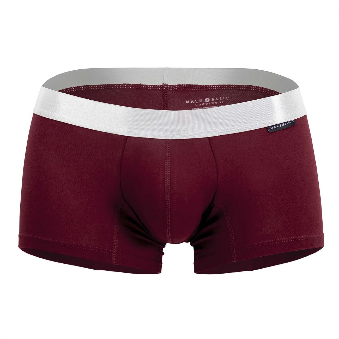 MaleBasics MB101 Classic Pima Trunks Color Wine - DealByEthan.gay loves MaleBasics
